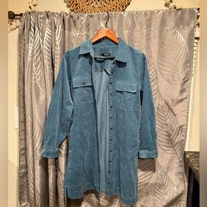 Madewell Teal Corduroy Jean Jacket